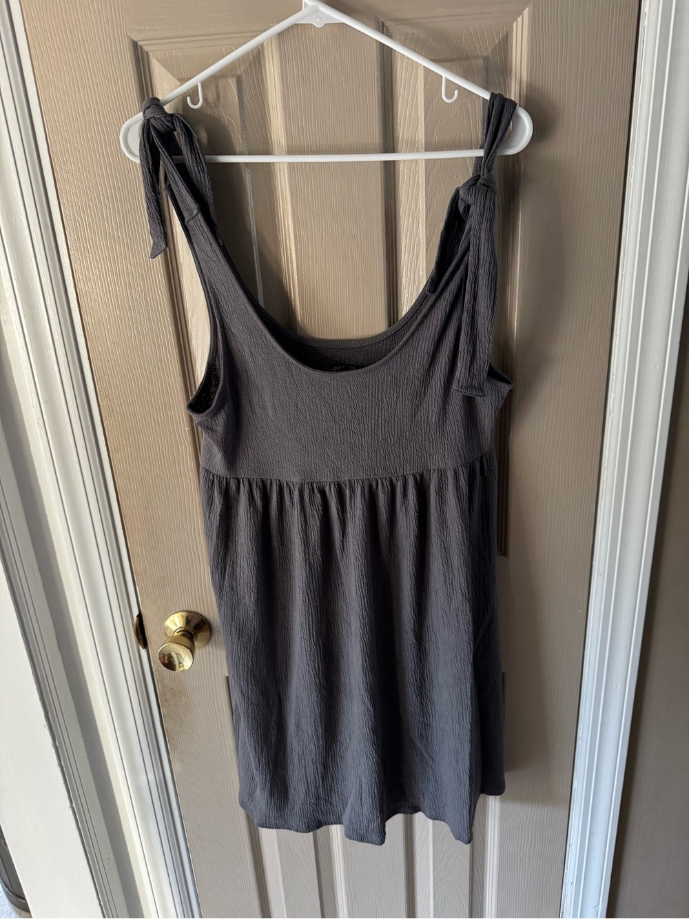 wild fable Charcoal Gray Tie-Shoulder Tank Dress
